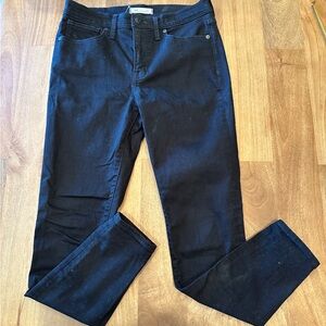 Madewell Black Denim 9” High Rise Skinny Jeans